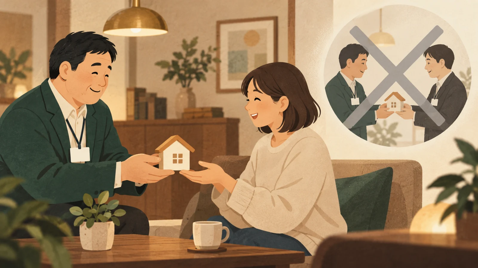 業者が一般の買主に売る場面と、業者同士の取引