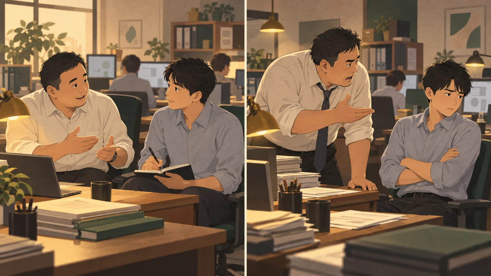 尊敬する先輩の話は聞けるが、そうでない上司の説教には腹が立つ